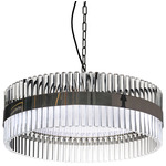 Metro Pendant - Black / Dark Chrome / Clear