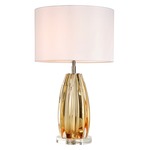 Cognac Table Lamp - Amber / White