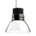 Light Bell Pendant - Black / Clear