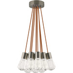 Alva Multi-Light Pendant - Satin Nickel / Copper Cord