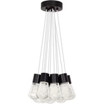 Alva Multi-Light Pendant - Black / White Cord