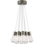 Alva Multi-Light Pendant - Satin Nickel / White Cord