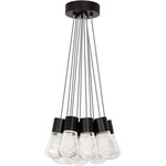 Alva Multi-Light Pendant - Black / Gray Cord