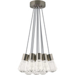 Alva Multi-Light Pendant - Satin Nickel / Gray Cord