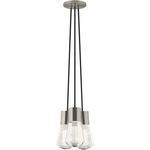 Alva Multi-Light Pendant - Satin Nickel / Black Cord