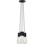 Alva Multi-Light Pendant - Black / Black / White Cord