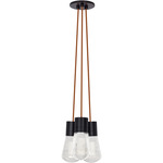 Alva Multi-Light Pendant - Black / Copper Cord