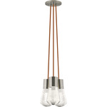 Alva Multi-Light Pendant - Satin Nickel / Copper Cord