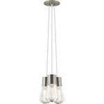 Alva Multi-Light Pendant - Satin Nickel / White Cord