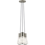 Alva Multi-Light Pendant - Satin Nickel / Gray Cord