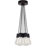 Alva Multi-Light Pendant - Black / Black Cord