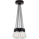 Alva Multi-Light Pendant - Black / Black Cord