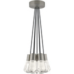 Alva Multi-Light Pendant - Satin Nickel / Black Cord