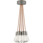Alva Multi-Light Pendant - Satin Nickel / Copper Cord