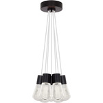 Alva Multi-Light Pendant - Black / White Cord