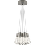 Alva Multi-Light Pendant - Satin Nickel / White Cord