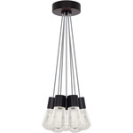 Alva Multi-Light Pendant - Black / Gray Cord