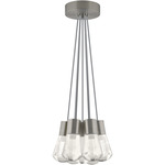 Alva Multi-Light Pendant - Satin Nickel / Gray Cord