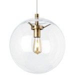 Palona Pendant - Aged Brass / Clear