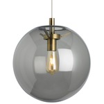 Palona Pendant - Aged Brass / Smoke