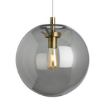 Palona LED Pendant - Aged Brass / Smoke