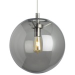 Palona Pendant - Satin Nickel / Smoke