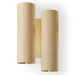 Black Note Duplet Wall Sconce - Gold / Natural Beech Wood