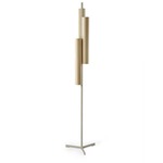 Black Note Triplet Floor Lamp - Matte Ivory / Natural Beech Wood