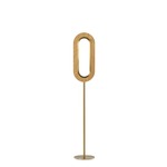 Lens Oval Floor Lamp - Gold / Natural Cherry