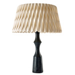 Lola Lux Table Lamp - Black / Ivory White Wood