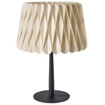 Lola Table Lamp - Matte Black / Ivory White Wood