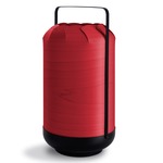 Chou Mini Portable Cordless Table Lamp - Matte Black / Red Wood