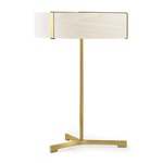 Thesis Table Lamp - Gold / Ivory White Wood