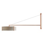 Thesis Swing Arm Plug-in Wall Sconce - Gold / Grey Wood