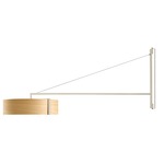 Thesis Swing Arm Plug-in Wall Sconce - Matte Ivory / Natural Beech Wood