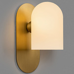 Odyssey Wall Sconce - Lacquered Burnished Brass / Opal Matte