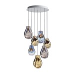 Soap Multi Light Chandelier - White / Gold / Blue / Silver