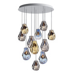 Soap Multi Light Chandelier - White / Gold / Blue / Silver