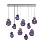 Soap Linear Multi Light Chandelier - Purple