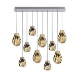 Soap Linear Multi Light Chandelier - White / Gold