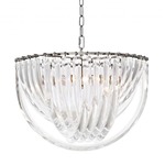 Murano Chandelier - Nickel / Clear