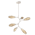 Aalto Modern Vine Chandelier - Beige Silver / Optic Ribbed Bronze