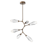 Aalto Vine Branch Chandelier - Flat Bronze / Optic Ribbed Clear