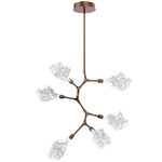 Blossom Modern Vine Chandelier - Flat Bronze / Clear