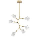 Blossom Modern Vine Chandelier - Gilded Brass / Clear