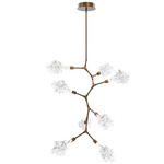 Blossom Modern Vine Chandelier - Flat Bronze / Clear