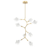 Blossom Modern Vine Chandelier - Gilded Brass / Clear