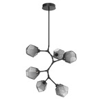 Gem Vine Branch Chandelier - Matte Black / Smoke