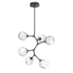 Gem Vine Branch Chandelier - Matte Black / Clear