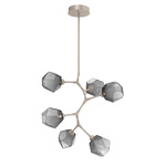 Gem Modern Vine Chandelier - Beige Silver / Smoke
